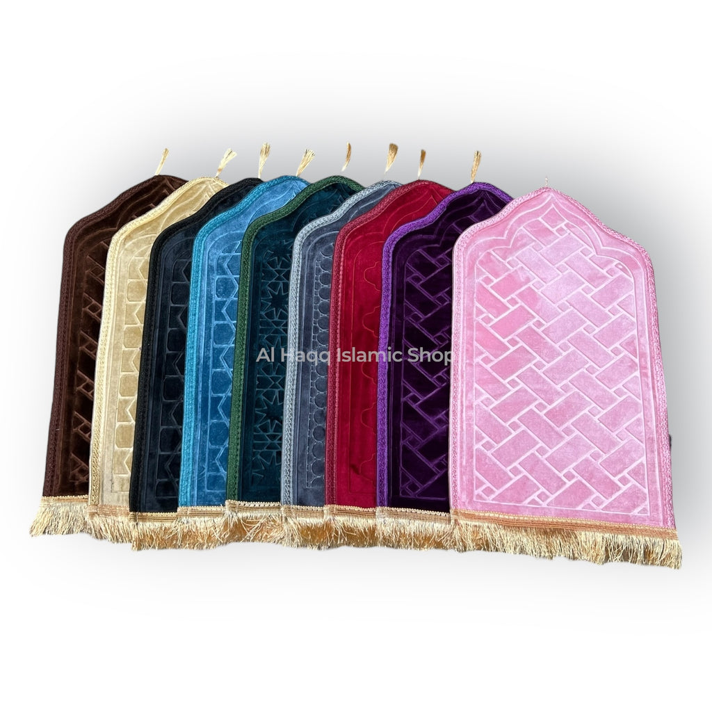 Kids Islamic Prayer Mat 35x60cm Mihrab Arch Design Muslim Salah Mat Small Rug