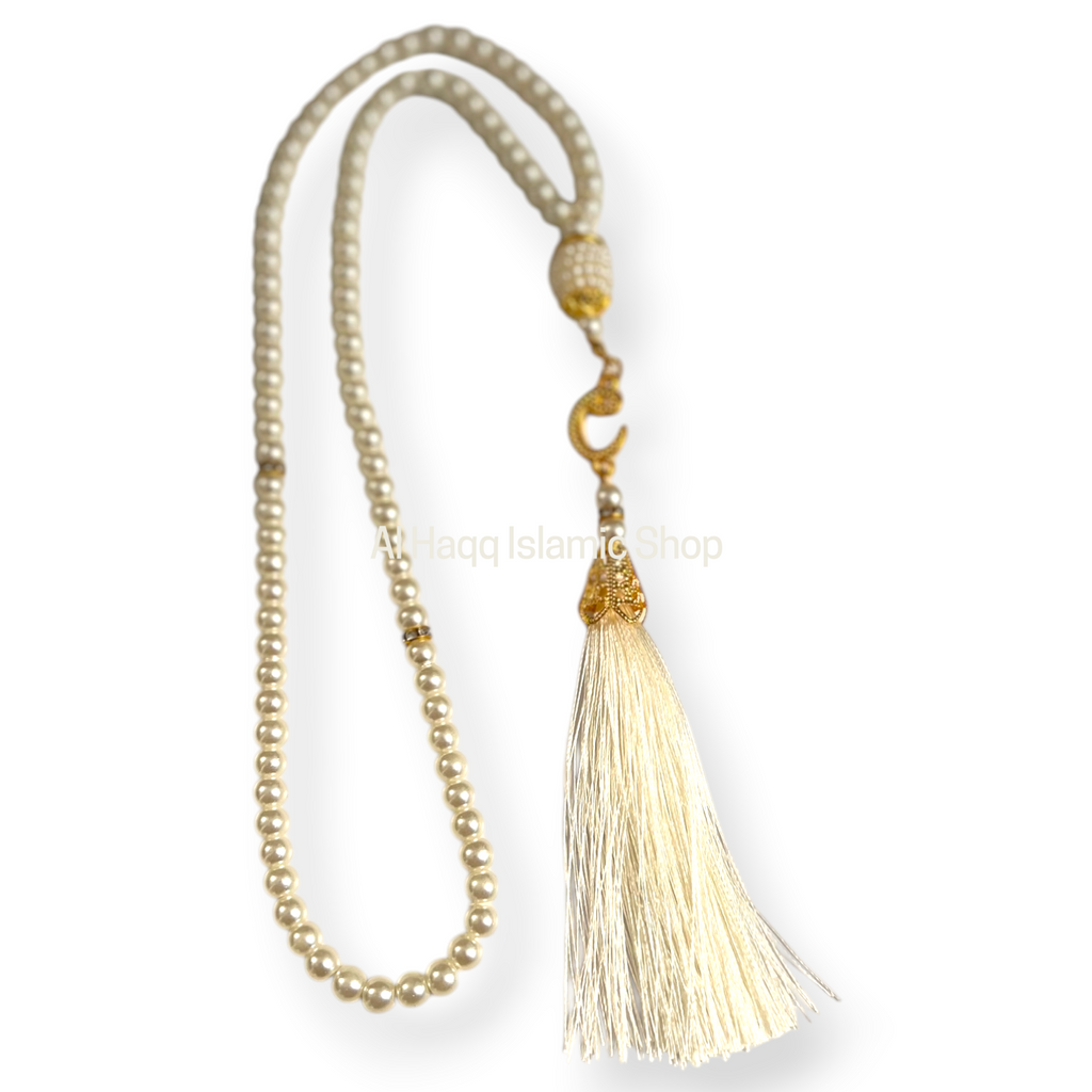 99 Pearl Islamic Prayer Beads Tasbeeh Misbaha Dhikr Muslim Rosary Beads