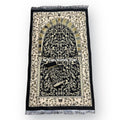 Muslim Travel Prayer Mat 70x110cm Black Rawdah Al Madinah Islamic Salah Mat Pouch
