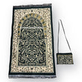 Muslim Travel Prayer Mat 70x110cm Black Rawdah Al Madinah Islamic Salah Mat Carry Bag