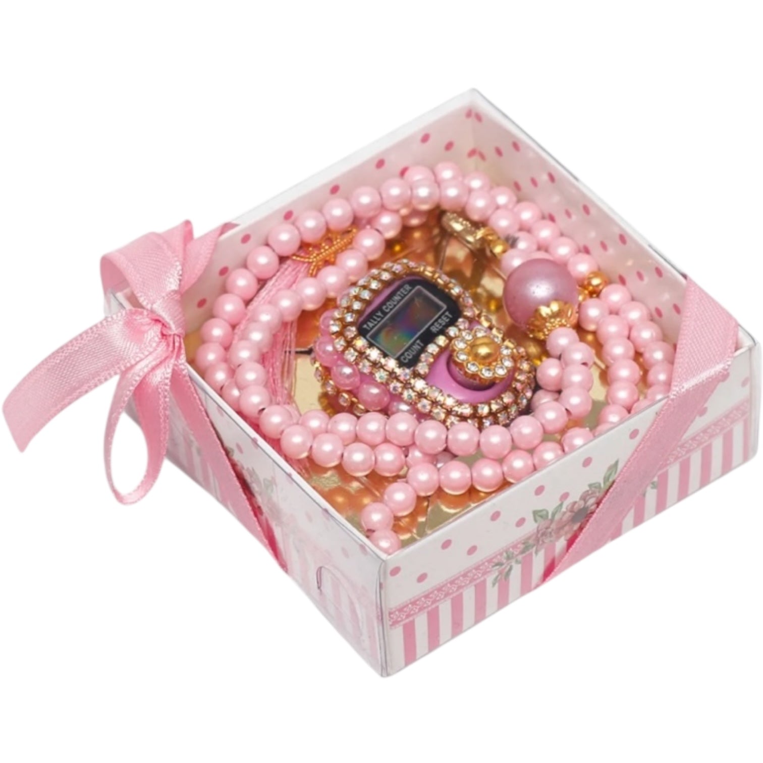 Pearl Tasbeeh & Counter Gift Set