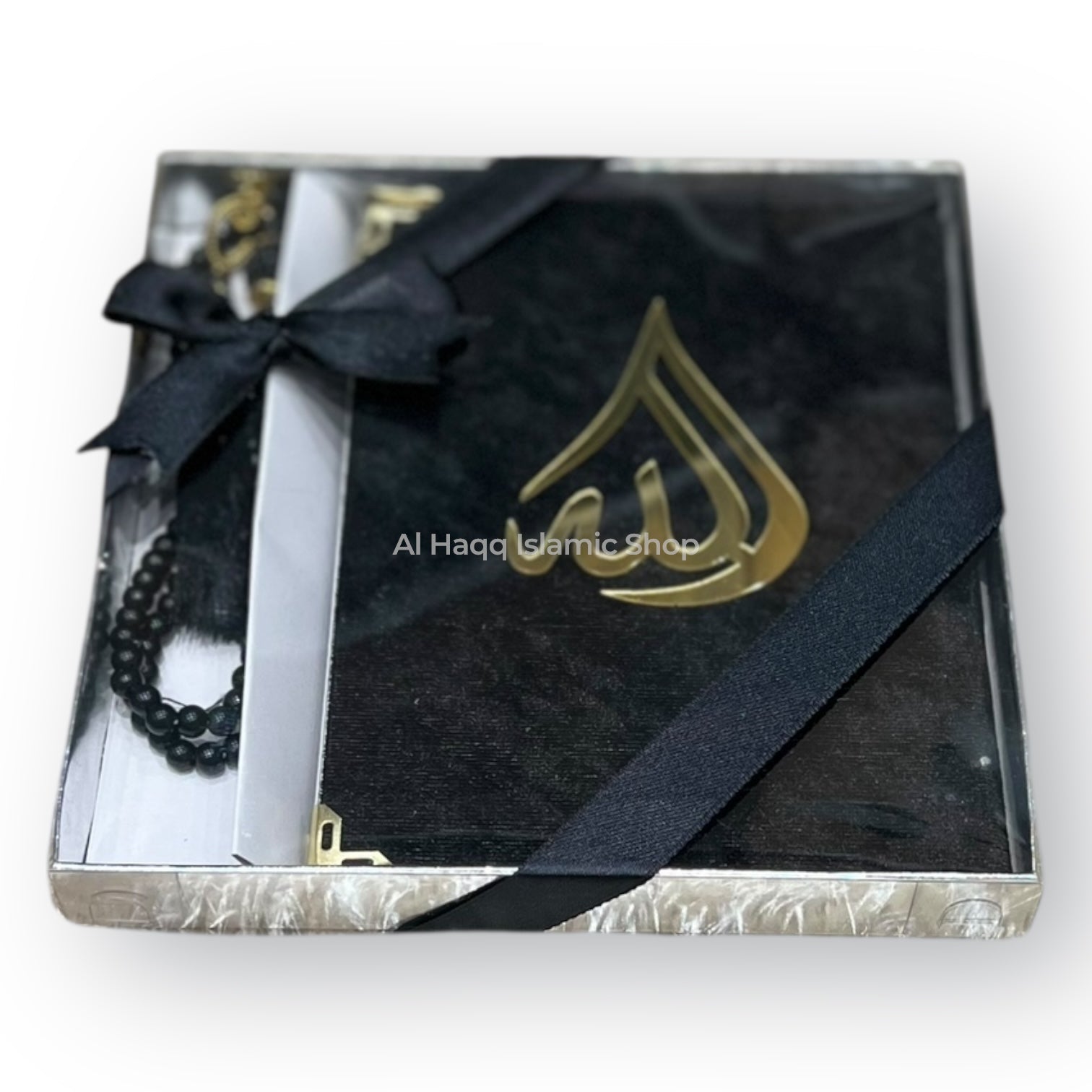 Islamic Surah Book & Pearl Tasbeeh Gift Set Muslim Prayer Beads Ramadan Gift Box