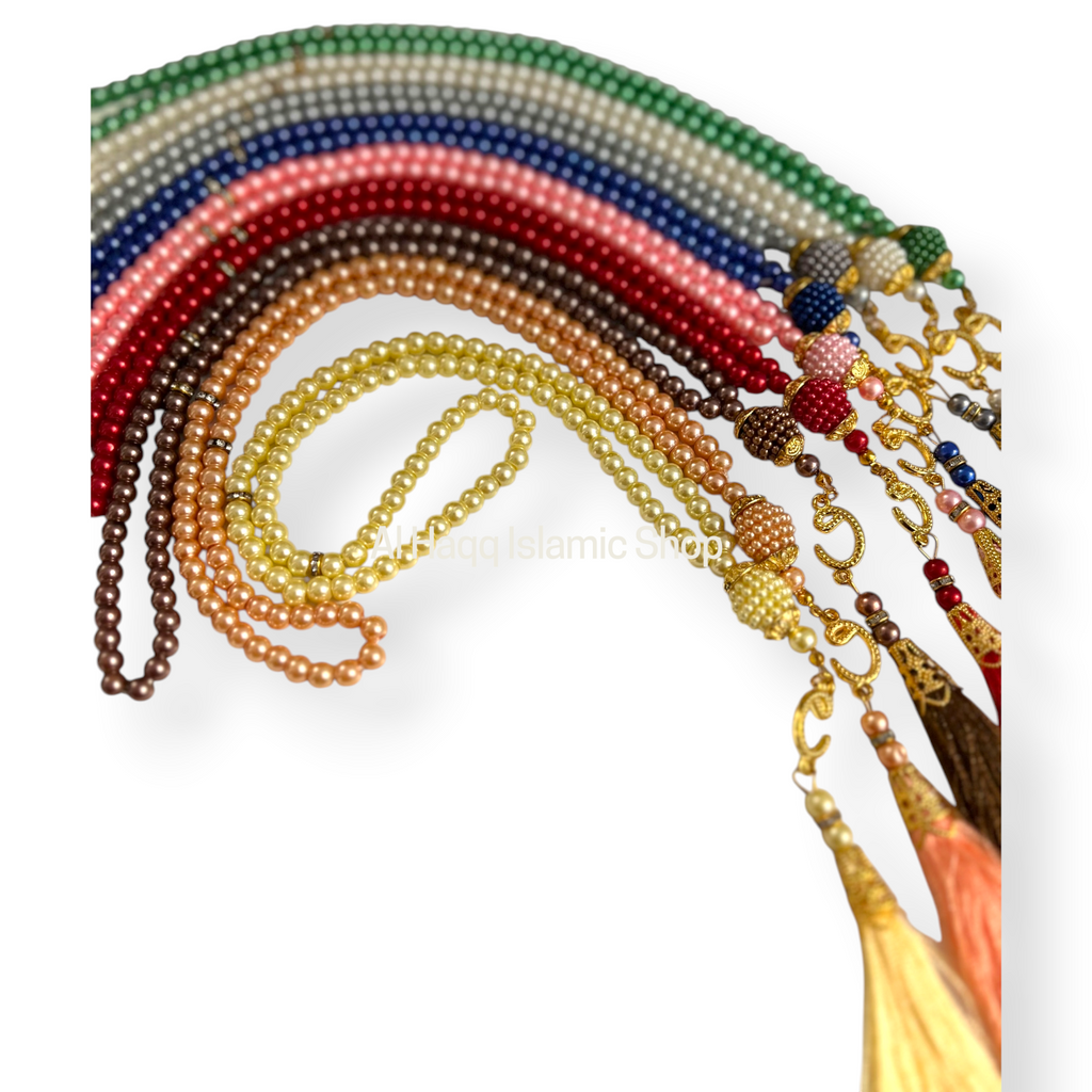99 Pearl Islamic Prayer Beads Tasbeeh Misbaha Dhikr Muslim Rosary Beads