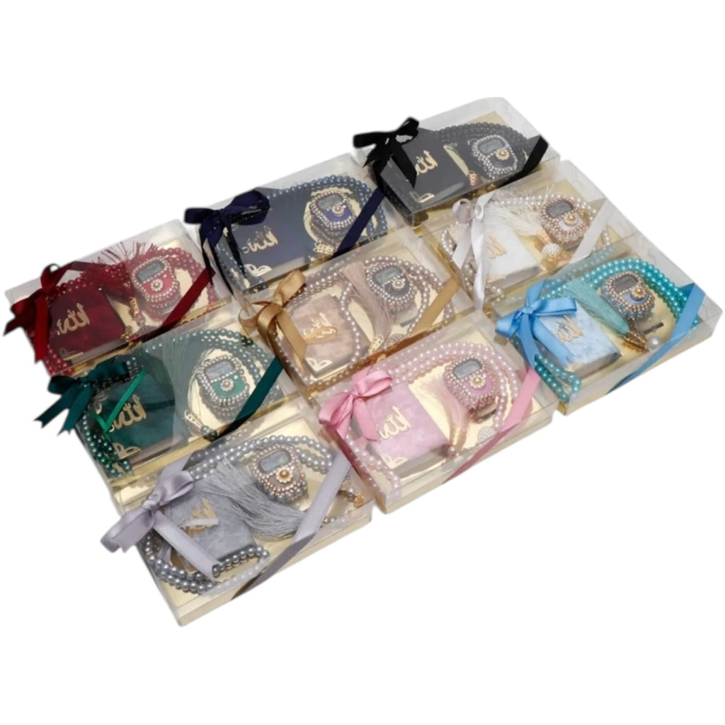 Mini Holy Quran Pearl Tasbeeh Digital Counter Islamic Gift Set Ramadan Gift Box