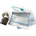 Blue Travel Prayer Mat Tasbeeh Beads Muslim Gift Set Portable Islamic Kaaba Case