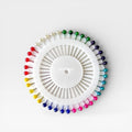 40 Hijab Pins Scarf Pins Sewing Pins Wheel Storage Box Multicolour Black White Set