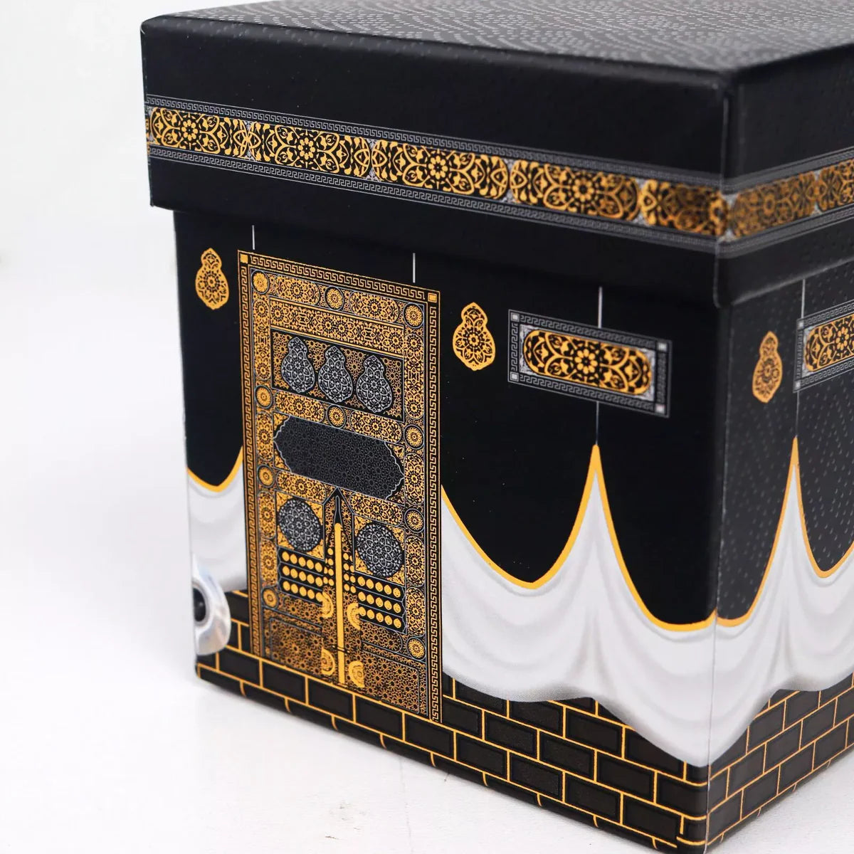 Islamic Travel Prayer Mat & Pearl Tasbeeh Set Muslim Salah Mat Kaaba Carry Box Gift Set